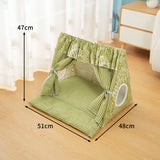 Popxstar  Cute Cat Tent House Removable Clean Dog Tent Bed Breathable Cool Cats Summer Cave Large Space Puppy Kitten House Pet Accessories