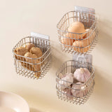 Metal stainless steel storage basket kitchen toilet bathroom storage rack shelf household Small item storage