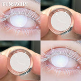 Popxstar  Cosplay White Contact Lenses for Eyes Anime Role Playing Lens Halloween Cosplay Black Contacts Yearly Cosmetics Pupils