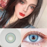 Popxstar 2Pcs/Pair Color Contact Lenses With Diopters Contact Color Lens Eyes Prescription Lentille Yeux Myopia Yearly Beauty