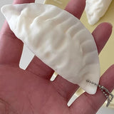 Dumpling-Shaped Squishy Toy Slow Rebound Stress Reliever Student Gift/Keychain Bag Pendant Dumplings Simulation Stress Relief