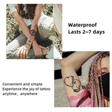 Popxstar  1 Sheet Finger Pattern Tattoo Sticker Waterproof Lasting Temporary Tattoo