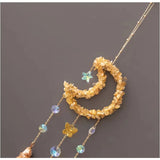 Yellow crystal moon Dream catcher Dreamcatcher bedroom living room balcony Sunshine Catcher decorative pendant Sun Catcher