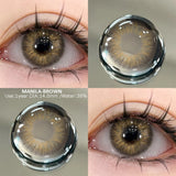 Popxstar  2pcs Colored Contact Lenses Brown Eyes Lenses Gray Lenses Blue Pupils Natural Eye Lens Colored Contacts Eye Cosmetics