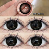 Popxstar  2pcs Contact Lenses with Diopters Natural Contacts Lenses Black Pupil Myopia Beautiful Black Lenses Fashion Soft Lenses