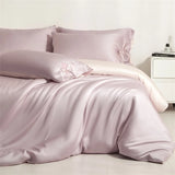 100% Bamboo Duvet Cover Set, Embroidered Rose Bedding Set, Silky Smooth Bed Sheet Set Pillowcase, for Double King Queen Size