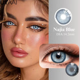 New Series Bionic Pupil Color Contact Lenses High Color Rendering Green Grey Blue Cosmetic y2k Korean Fashion Color
