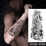 Popxstar Waterproof Temporary Tattoo Sticker Japanese Phoenix Flame Flash Tatto Feather Totem Body Art Arm Leg Waist Fake Tatoo Men Women
