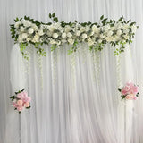 Popxstar 100cm DIY Wedding Flower Wall Decor Arrangement Supplies Silk Peony Rose Artificial Flower Row Decoration Wedding Arch Backdrop