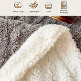 Popxstar Soft Sherpa Throw Blanket for Couch Sofa, Multi Size Fleece 3D Embossed Fuzzy Cozy Blanket for Bed, Thick Blanket for All Season