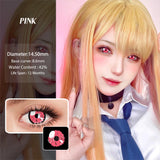 Popxstar Cosplay Anime Color Contact Lenses for Oshi No Ko Ai Ai Hoshino Rubi Ruby Akuamarin Kana Purple Lenses Red Lenses Pink Len