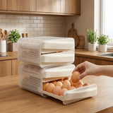 32-Compartment Double-Layer Egg Storage Box Transparent Plastic Refrigerator Storage Box Stable Thickened Egg Fresh-Keeping Box