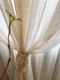 Popxstar  Japanese Folk Quiet Style Wrinkled Linen Texture Balcony Bedroom Screen Curtain