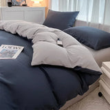 Solid Color Brushed Four Piece Set Home Textile Bedding Three Piece Set Autumn Short Plush Bed Sheets, Duvet Covers, Pillowcases