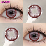 Popxstar  Anime Cosplay Colored Contact Lenses  Red Lens Blue Pupils Halloween MakeUp Beauty Women Cosplay Colorful Lenses