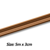Popxstar 5 Meters NBR Soft Material Wall Trim Line Self-Adhesive Skirting Decor Line Wall Anticollision Molding Line 3D Wall Sticker