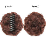 Popxstar Claw Clip Messy Bun Hairpiece 1pc Curly Messy Hair Bun Clip in Claw Chignon Ponytail Hairpieces Synthetic Hair Bun Scrunchies