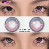 Popxstar Anime Lenses for Eyes y2k Pink Lenses Korean Style Fashion Lenses for Halloween Purple Eye Contacts 1 Pair Red Lenses