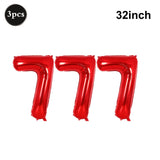 Popxstar  Casino Party Decoration Dice Balloon Lucky 7 Foil Balloon Latex Poker Balloons Casino Poker Party Las Vegas Wedding Decorations