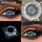 1 Pair Colored Contact Lenses Brown Green Lenses Natural Look Eye Makeup Softlens Beautiful Gray Pupils for Yearly Use
