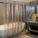 Popxstar Thick PEVA Clear Shower Curtain with 12Hooks Waterproof Bathtub Bathing Cover Mildewproof Modern Bathtub Partition Curtain