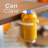 Claw Design Fold Out Drink Holder Foldable Extendable Retractable Can Claw Multi Functional Storage Rack Under-Table Cup Rack