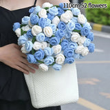 Popxstar  Rose Flower Bouquet Blanket Finished Bouquet Blanket Handmade Bouquet Nap Blanket Sofa Cover Valentine's Day Gift Manta de rosas