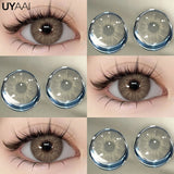 Popxstar  1 Pair Colored Contact Lenses for Eyes Natural Fashion Lenses Gray Beauty Pupils Blue Eye Lenses Cosmetics Soft Lenses