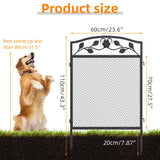 5Panels Decorative Garden Fence Animal Barrier with Safety Latch Arched Flower Bed Edging for Yard Patio Outdoor Decor Metal Border Panel Fencing