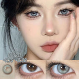 Popxstar 1 Pair Korean Lenses Colored Contact Lenses with Degree Myopia Lenses Gray Lenses Graduated Contact Lenses Natural