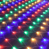 Popxstar EU or US Plug LED Net Mesh Fairy String Light Garland Window Curtain Christmas Fairy Light Wedding Party Holiday Decoration