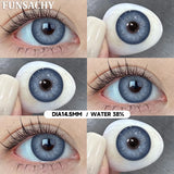 Popxstar  1 pair Green Color Series Contact Lenses for Eyes Natural Blue Lenses Eye Makeup Beauty Pupils Yearly Use Cosmetics Len