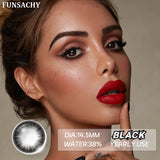 Popxstar  【0~-8.00】Degree Contact Lenses Myopie Color Contact Lenses for Eyes Chocolate Black Big Eyes Contacts Prescription Lens