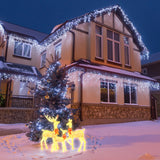 Popxstar 3Pcs Christmas Deer Decoration Light LED Reindeer Elk Luminous Sculptures Garden Lawn Outdoor Yard Christmas Ornaments
