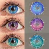 2pcs Diamond Cosplay Nightclub Party Contact Lenses Luxury Softlens 14.2mm