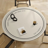 Popxstar Minimalist Round Dining Table Mat with Lines Stripes Desktop Protective Mat Waterproof Oil-proof PVC Table Mat Anti-scratch Mats