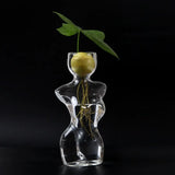 Human Shaped Glass Vase Plant Propagation Flower Arrangement Hydroponic Vessel Bulb Arrangement Flower Vase Home Decoration