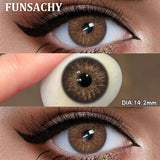 1 Pair Colored Pupils for Eyes Gray Eye Contacts Brown Natural Soft Lenses Beauty Pupils Women Makeup Yearly Cosmetics