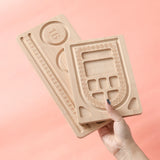 Popxstar  Wooden Flocked Beading Tray DIY Bracelet Necklace Jewelry Making Findings Beading Organizer Gray Bead Board Measuring Tools