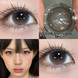 2PCS Korea NEW Contact Lens For Myopia Degree -0.00 to -8.00 Makeup Natural Grey Lens Fashion Style Brown Eye Lenses
