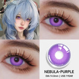 Popxstar  1pair/2pcs Colored Contact Lenses for Eyes Pink Contacts Purple Lenses Cosplay Contact Lenses Yearly Fashion Eye Lenses