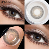 Popxstar  Contact Lenses Gray Cosmetic Eyes Colored Lens Natural Pupils Black Makeup Colored Pupils Beauty Black lenses Woman Makeup
