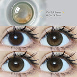 Popxstar  2pcs Gradient Green Contact Lenses Natural Color Pupils Coffee Pearl Lenses Makeup Color Eye Lenses Brown Lens Gray Lens