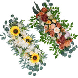 Popxstar 80cm Artificial Wedding Arch Background Flower Artificial Flower Row Silk Flower Wedding Hotel Table Flower Wall Path Decoration