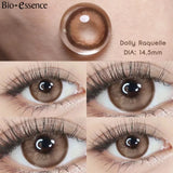 Popxstar 1 Pair Natural Brown Lenses Colored Contact Lenses Brown Lenses Natural Eye Lenses with High Quality Natural Lens