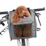 Dog or Cat Bike Basket Expandable Foldable Soft Sided Pet Carrier Backpack with 4 Open Doors, Foldable Dog Cat Bike Carrier