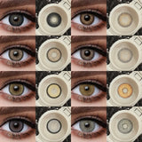 1 Pair Natural Eyes Color Contact Lenses for Eyes Brown Gray Beauty Pupils Blue Contacts Lens Yearly Cosmetic Lens