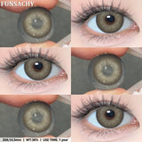 Popxstar  1 Pair Black Series Contact Lenses for Eyes Big Blakc Eyes Softlens Beautiful Pupils Natural Brown Lens Yearly Cosmetic