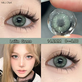 2pcs New Fashion Color Contact Lenses for Eyes Beauty Green Pupils Degrees 0 to -8.00 Yearly Cosmetic Free Shipping