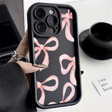 Popxstar Pink Bow Knot Silicone Phone Case For Xiaomi Redmi Note 14 13 12 11 Pro Plus 5G 12S 11S Redmi 13C 14C 13 4G Candy Soft Cover